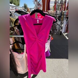 Vibrant Pink Sleeveless Dress